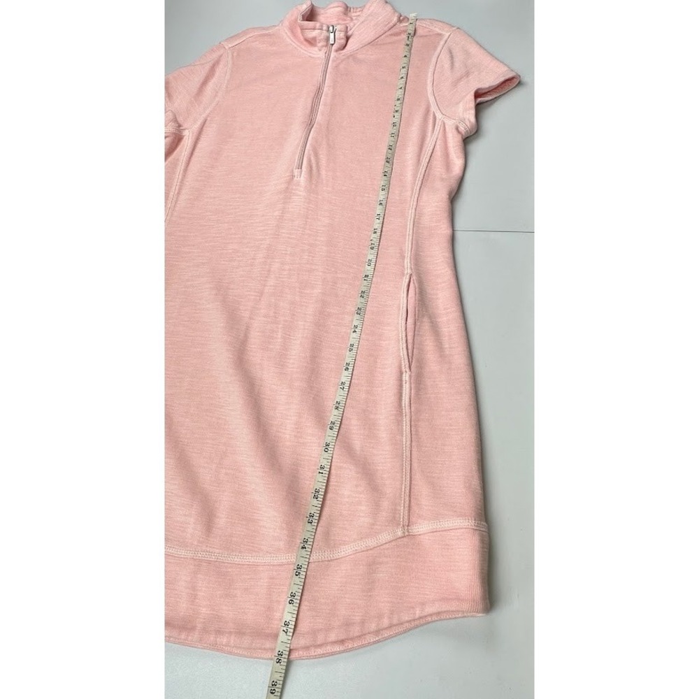Tommy Bahama Dress Womens Large Pink Short Sleeve 1/4 Zip Resort Golf Comfort - Picture 12 of 13